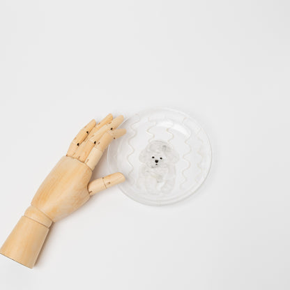 クロミヤアイ-絵付けガラス皿(15cm)-1