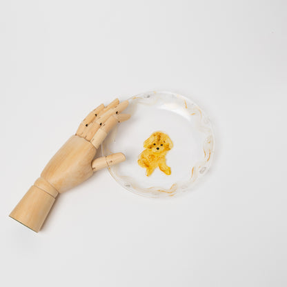 クロミヤアイ-絵付けガラス皿(18cm)-8