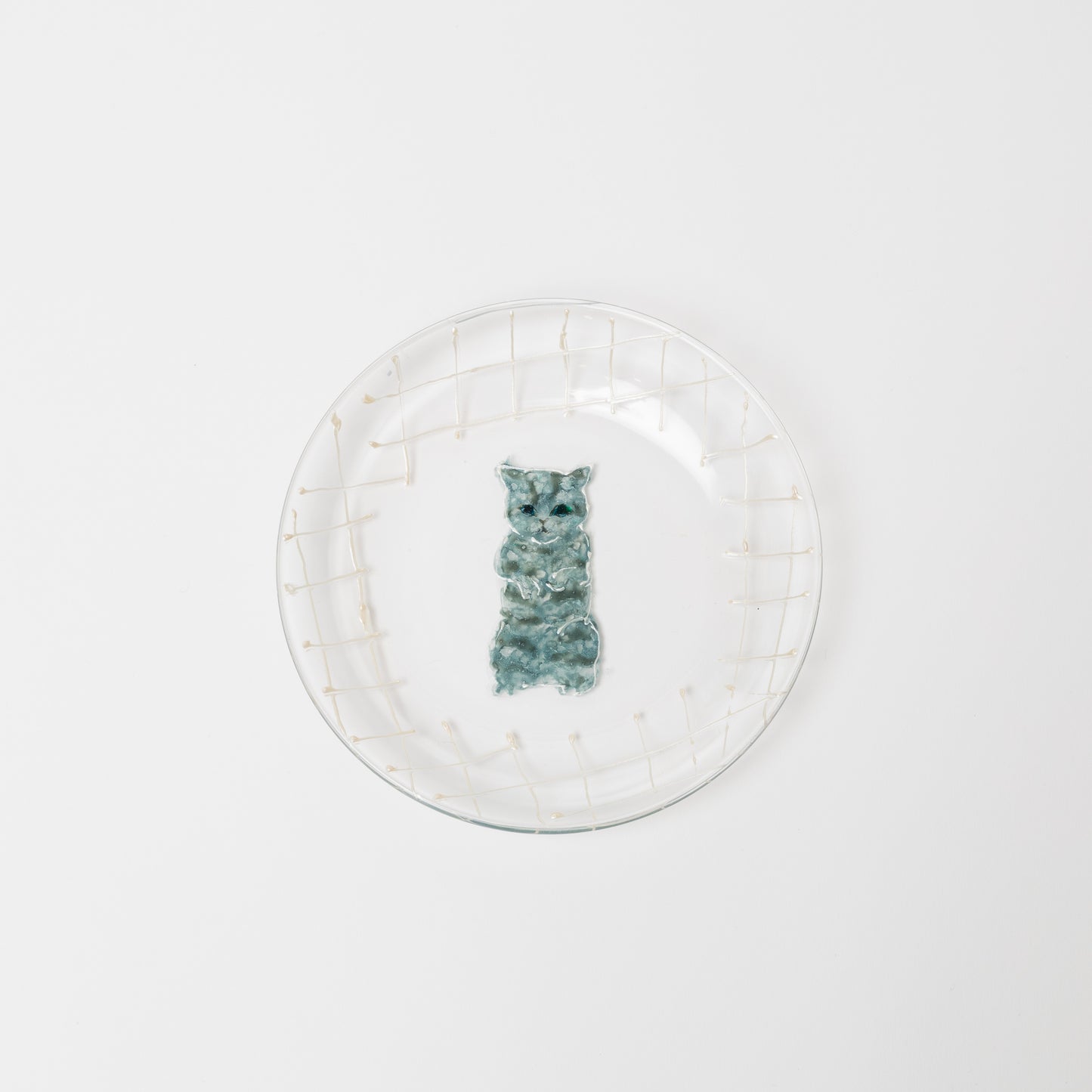 クロミヤアイ-絵付けガラス皿(15cm)-2