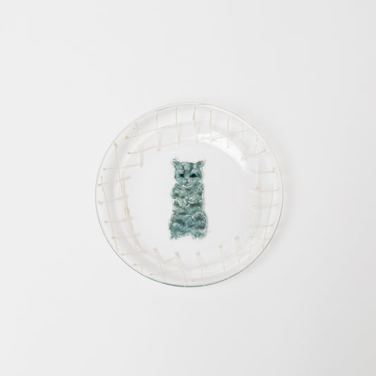 クロミヤアイ-絵付けガラス皿(15cm)-2