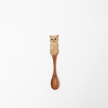 クロミヤアイ-木彫りの猫スプーン-A-3