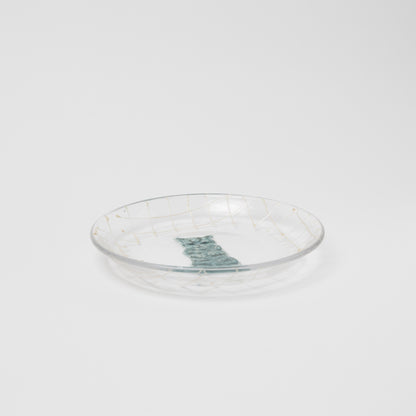 クロミヤアイ-絵付けガラス皿(15cm)-2