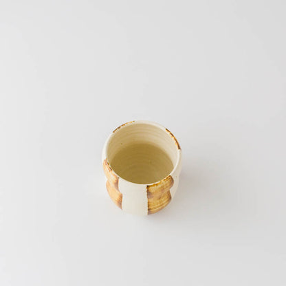 ひつじのてしごと 前田祥子-だるまカップ-シマ-茶