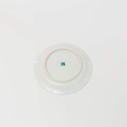 中町いずみ-5.5寸リム皿 色絵ボタニカ
