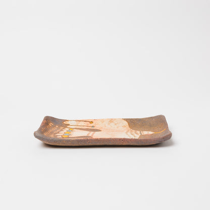 中野由美子-炭化長皿-小-2
