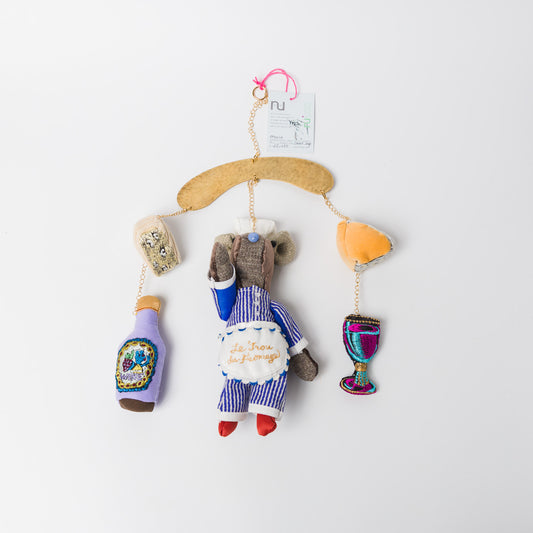 nuico-モビール-ネズミ（チーズ屋さん）