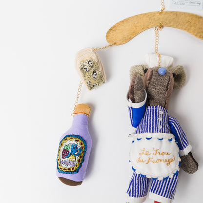 nuico-モビール-ネズミ（チーズ屋さん）