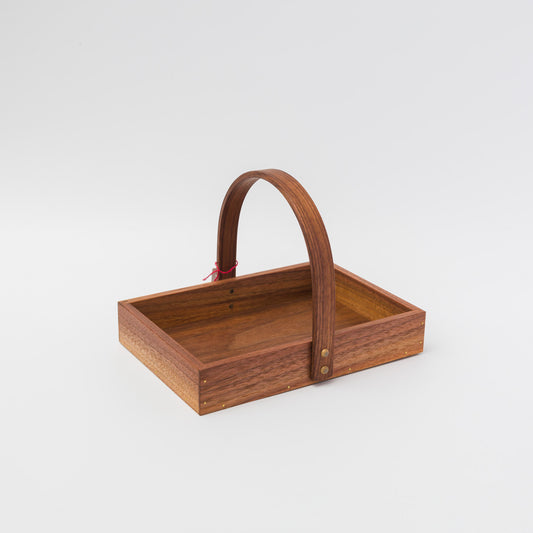 岡野達也-ワンハンドルトレー小／ウォルナット