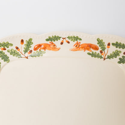 Sugar Poppo-跳ねリス長方フリル大皿