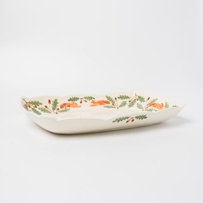 Sugar Poppo-跳ねリス長方フリル大皿