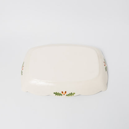 Sugar Poppo-跳ねリス長方フリル大皿