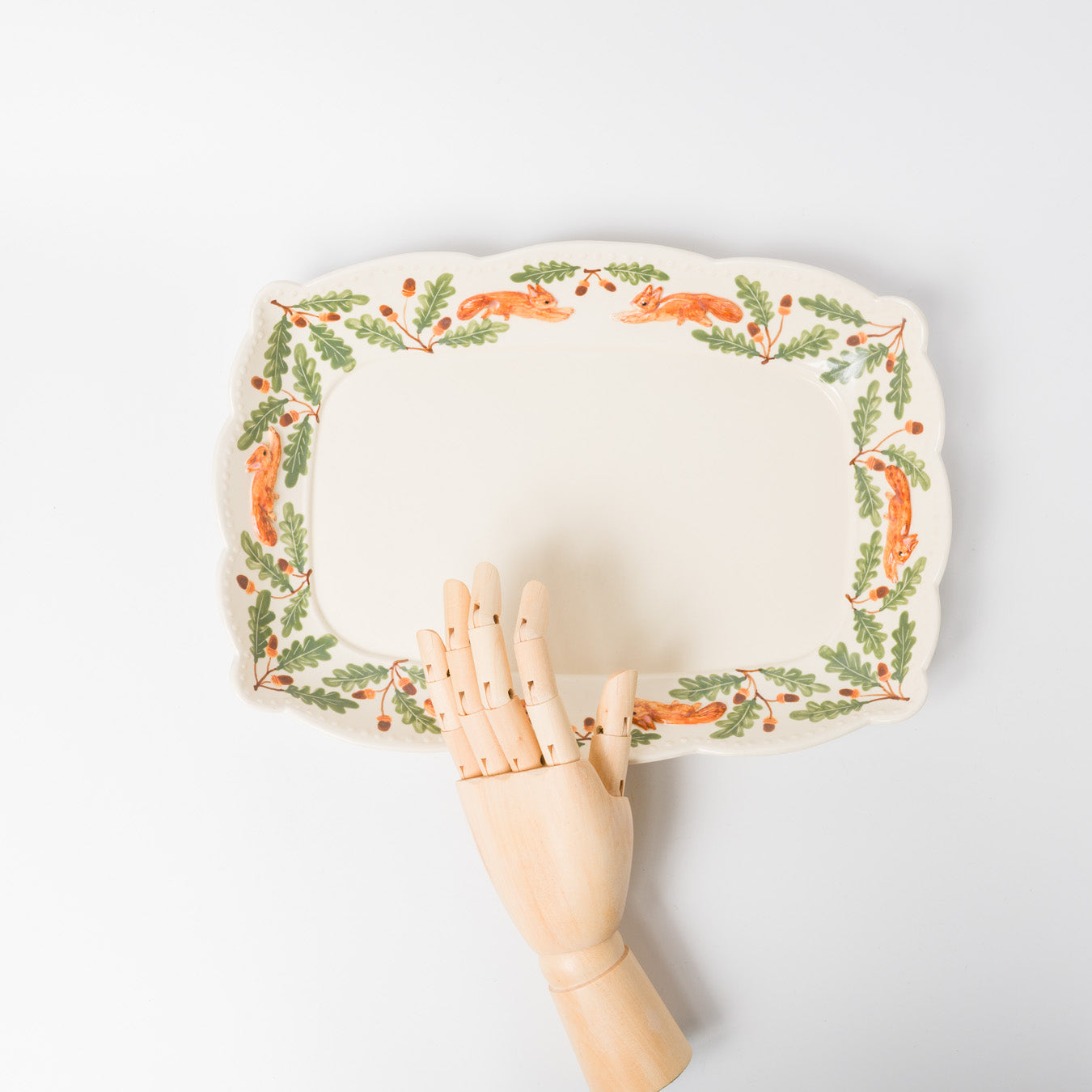 Sugar Poppo-跳ねリス長方フリル大皿