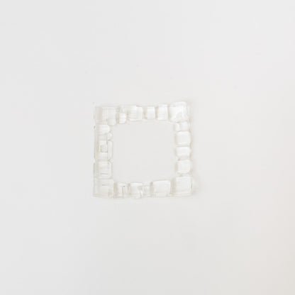 Sasaki shoko Glass works-結氷紋　角皿