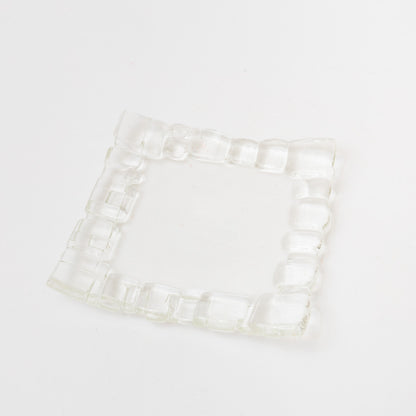 Sasaki shoko Glass works-結氷紋　角皿