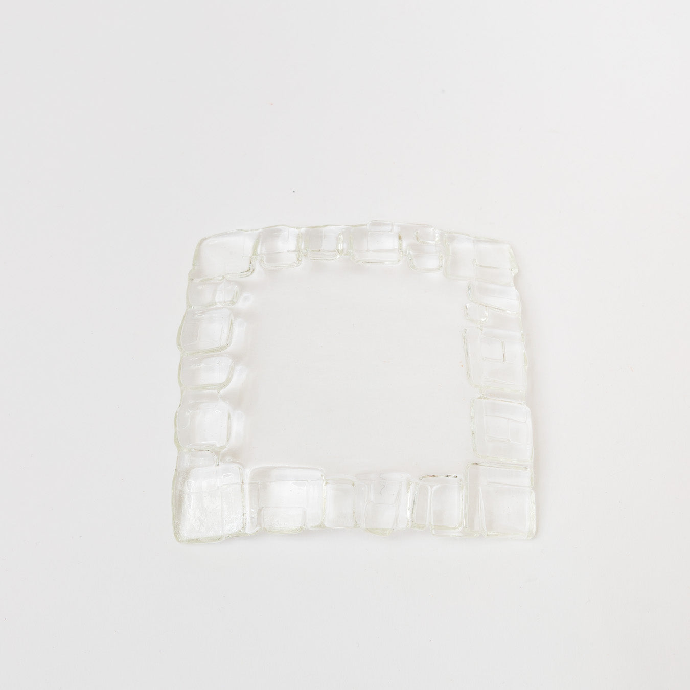 Sasaki shoko Glass works-結氷紋　角皿