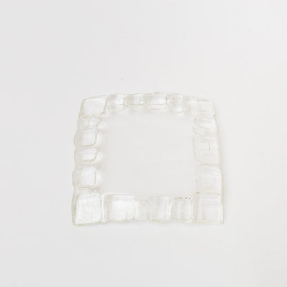 Sasaki shoko Glass works-結氷紋　角皿