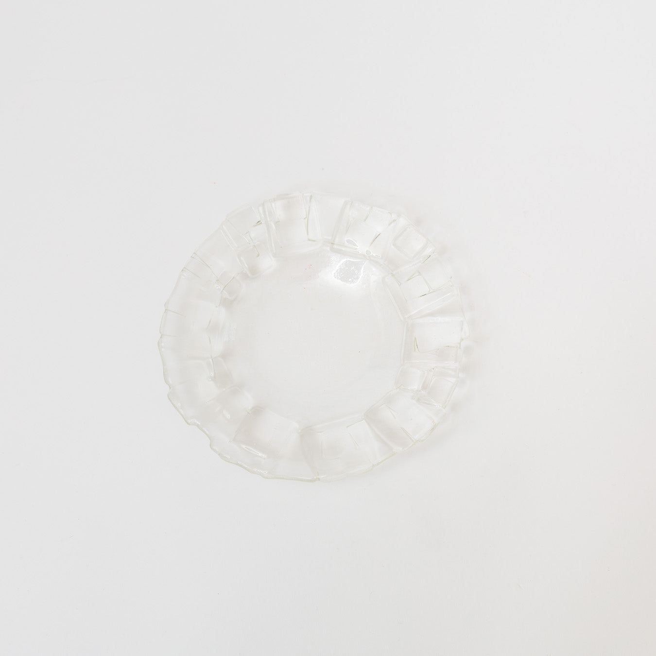 Sasaki shoko Glass works-結氷紋　リム皿