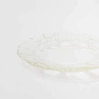Sasaki shoko Glass works-結氷紋　リム皿