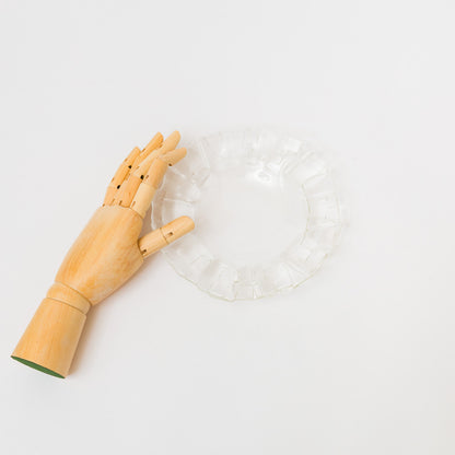 Sasaki shoko Glass works-結氷紋　リム皿