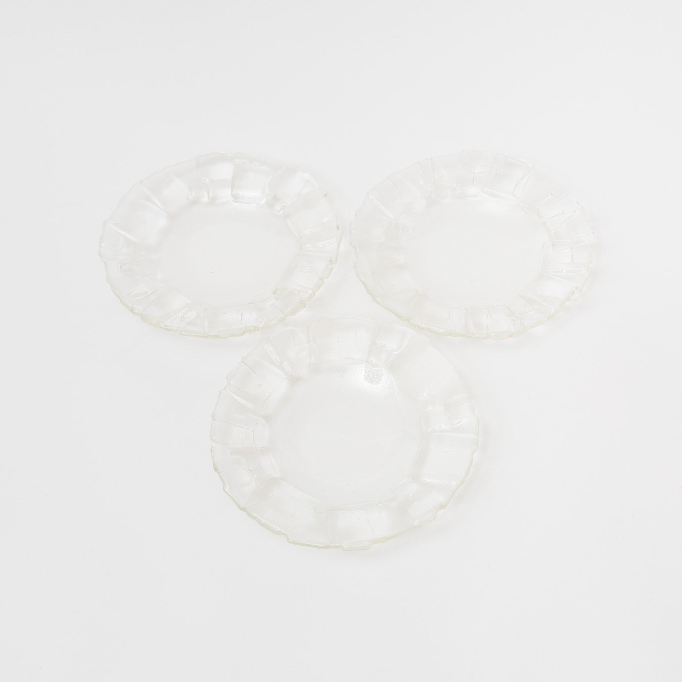 Sasaki shoko Glass works-結氷紋　リム皿