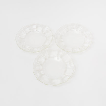 Sasaki shoko Glass works-結氷紋　リム皿