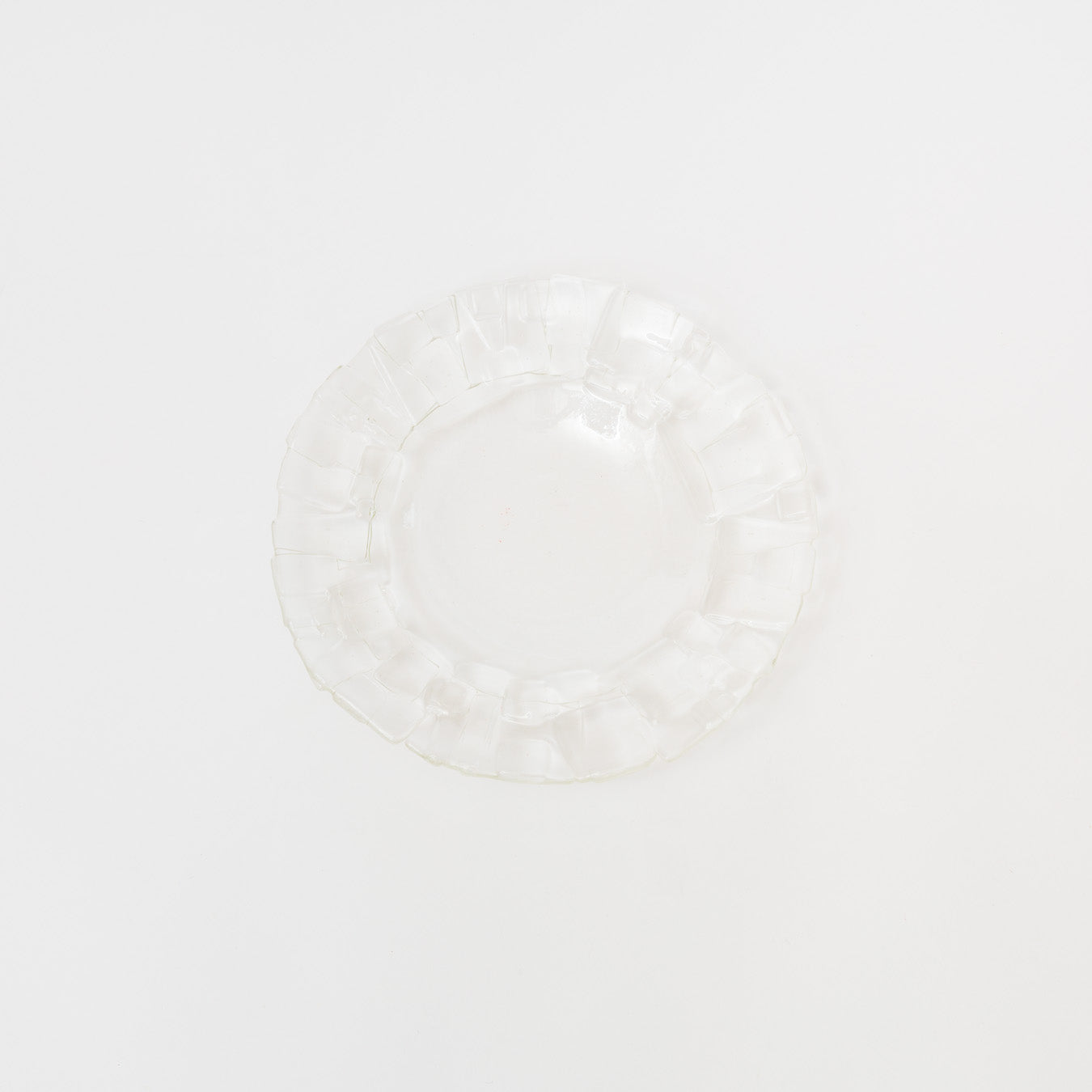 Sasaki shoko Glass works-結氷紋　リム大皿