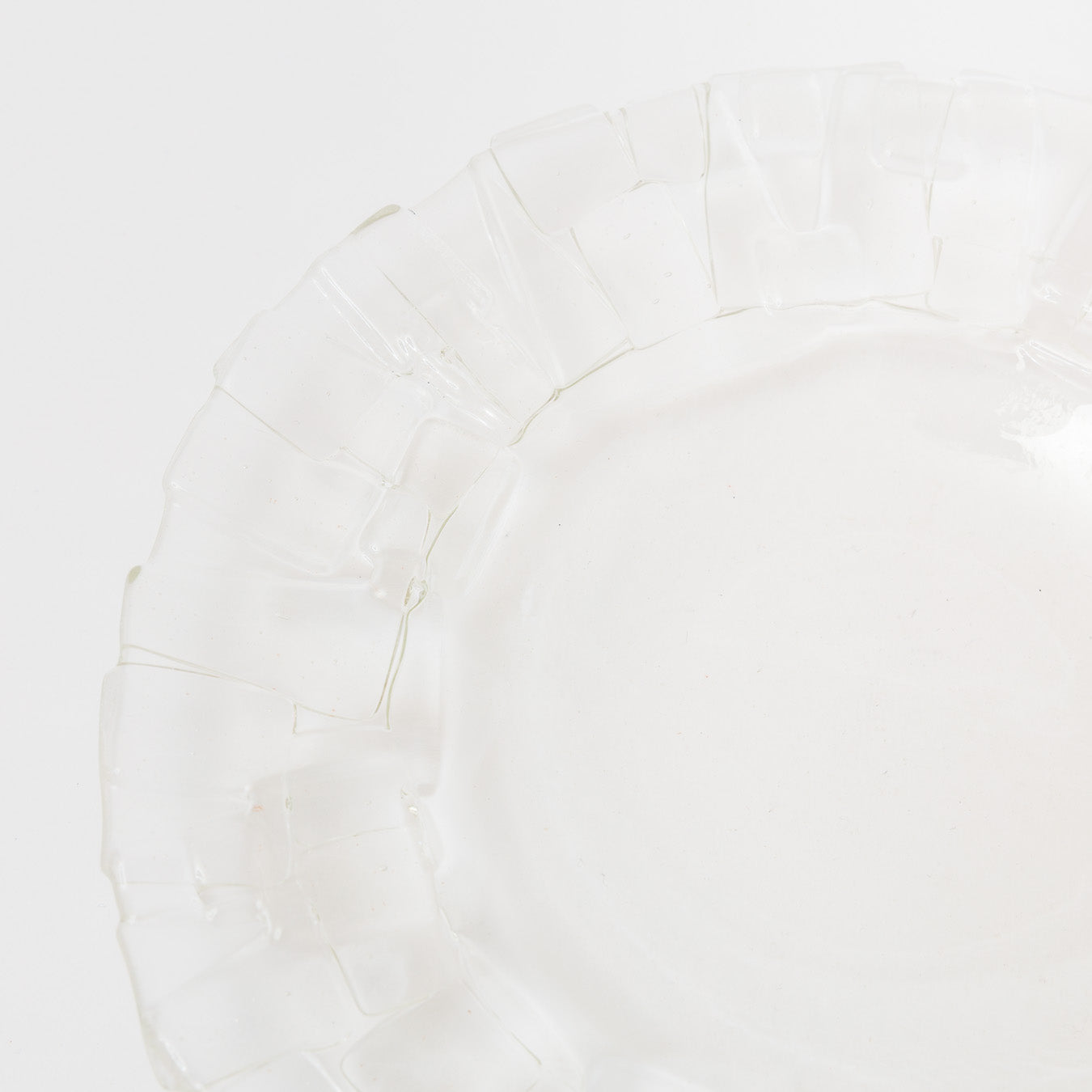Sasaki shoko Glass works-結氷紋　リム大皿