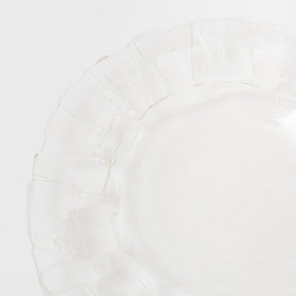 Sasaki shoko Glass works-結氷紋　リム大皿