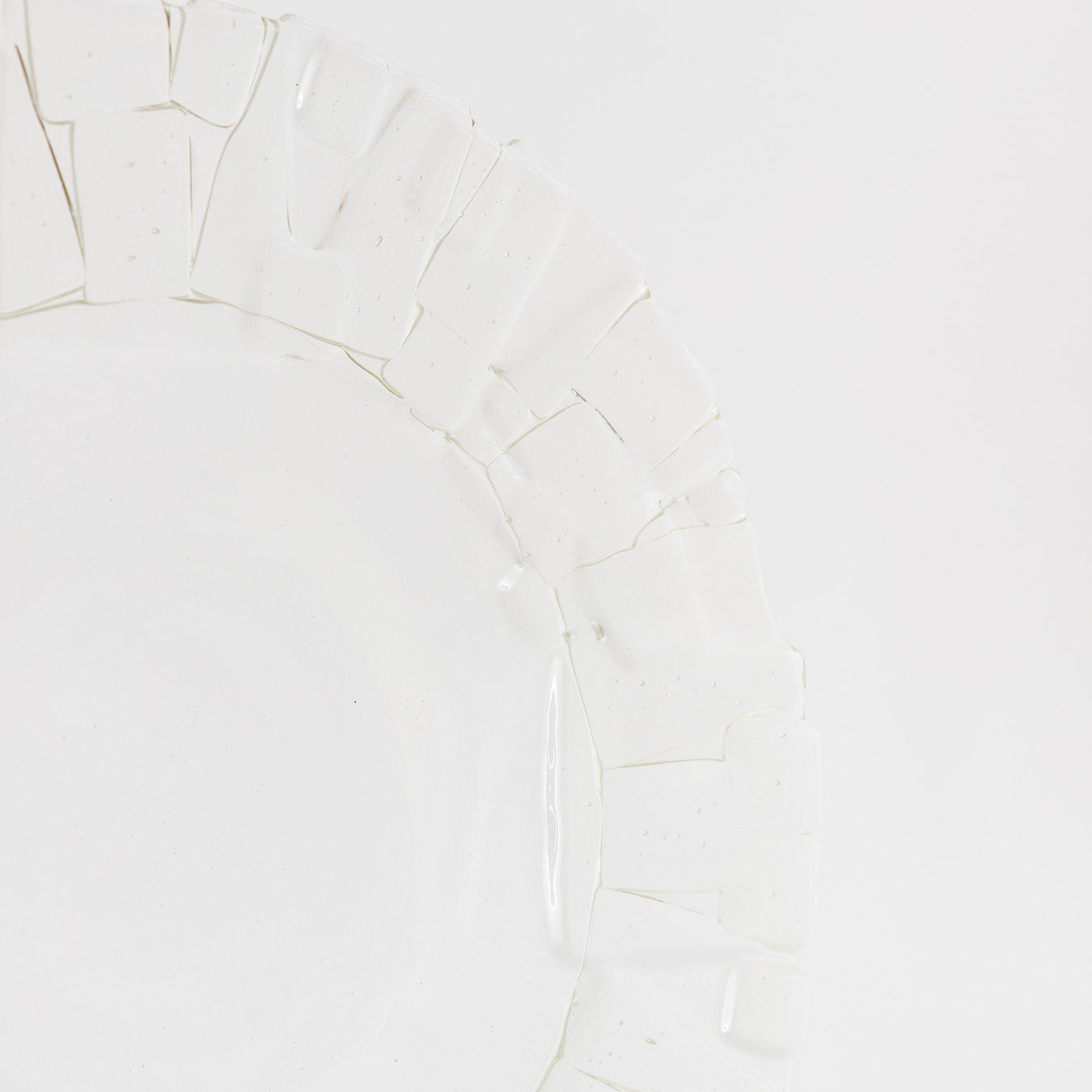 Sasaki shoko Glass works-結氷紋　リム大皿