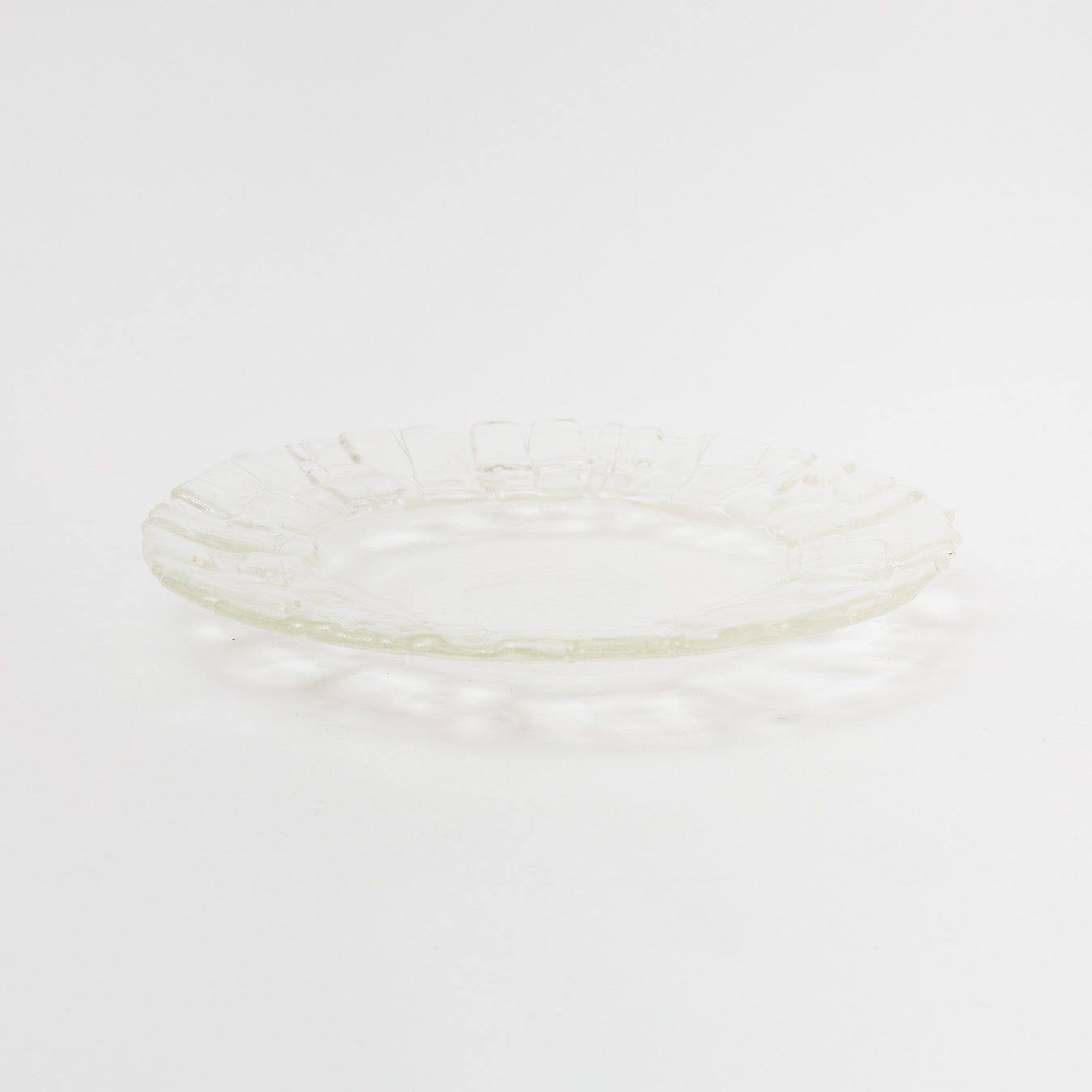 Sasaki shoko Glass works-結氷紋　リム大皿