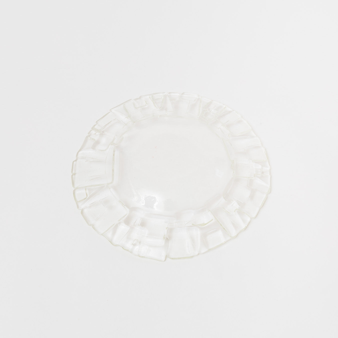 Sasaki shoko Glass works-結氷紋　リム大皿