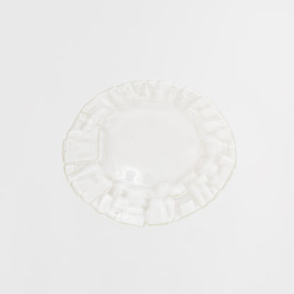 Sasaki shoko Glass works-結氷紋　リム大皿