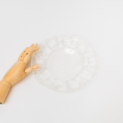 Sasaki shoko Glass works-結氷紋　リム大皿