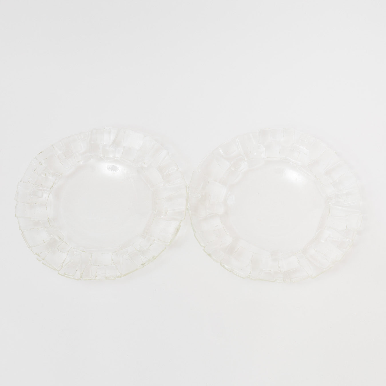 Sasaki shoko Glass works-結氷紋　リム大皿