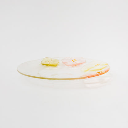 Sasaki shoko Glass works-丸リム皿大