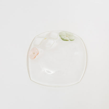 Sasaki shoko Glass works-角大皿　深-2