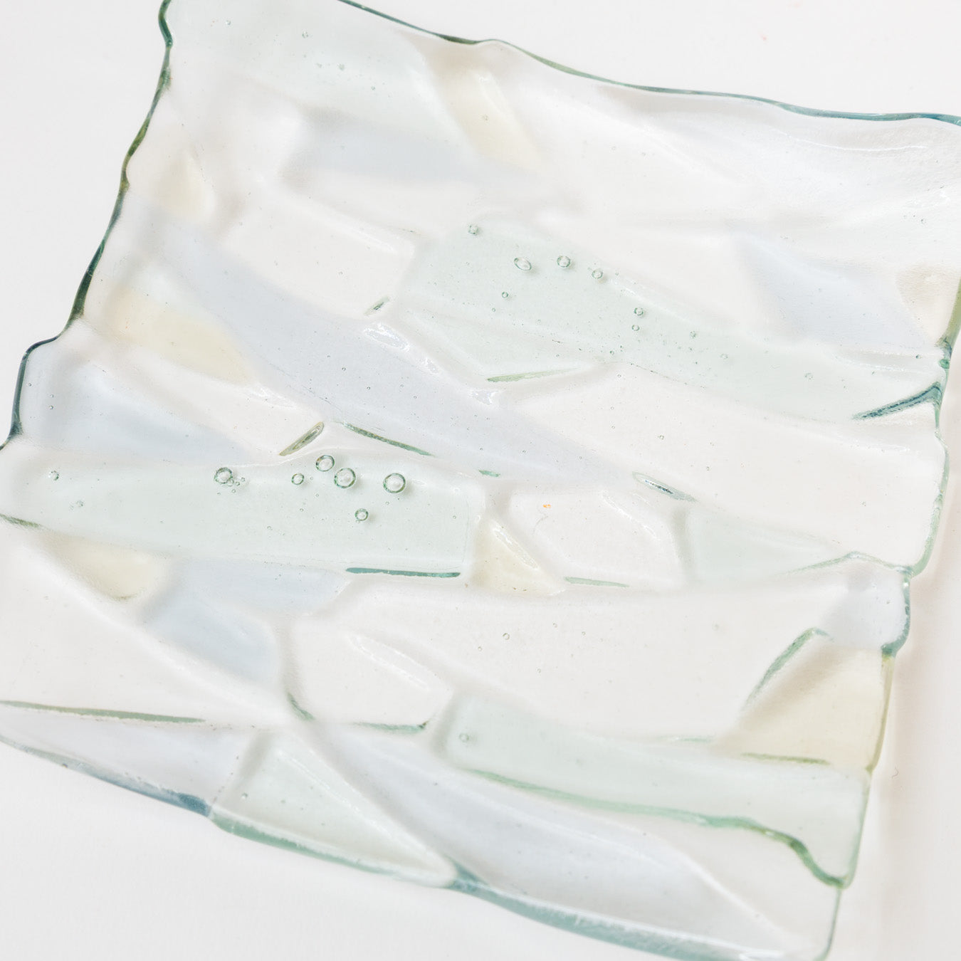Sasaki shoko Glass works-マーブル角皿<A>