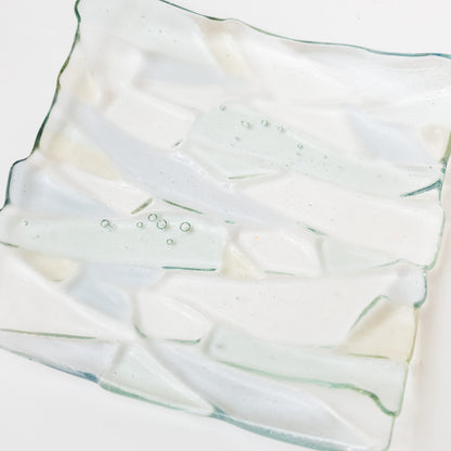 Sasaki shoko Glass works-マーブル角皿<A>