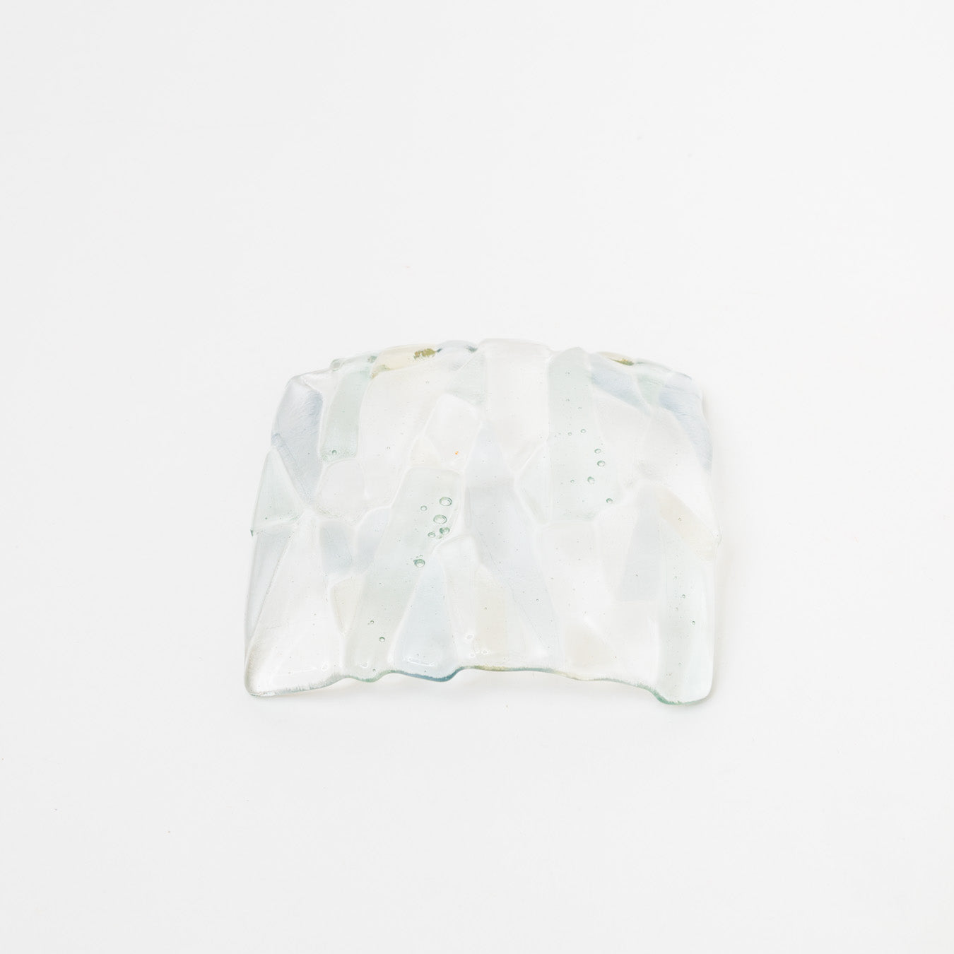 Sasaki shoko Glass works-マーブル角皿<A>