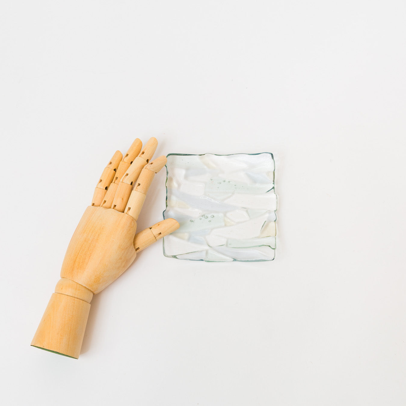 Sasaki shoko Glass works-マーブル角皿<A>