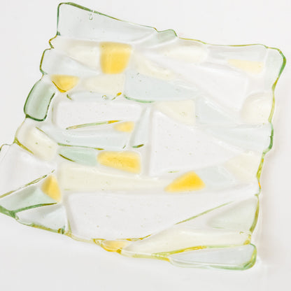 Sasaki shoko Glass works-マーブル角皿<B>