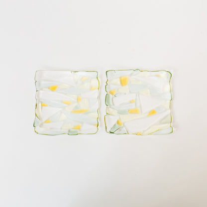 Sasaki shoko Glass works-マーブル角皿<B>