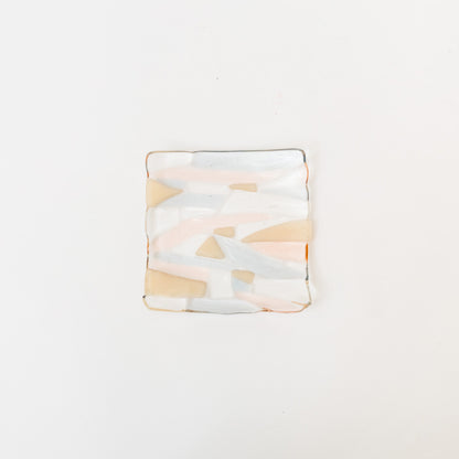 Sasaki shoko Glass works-マーブル角皿<C>