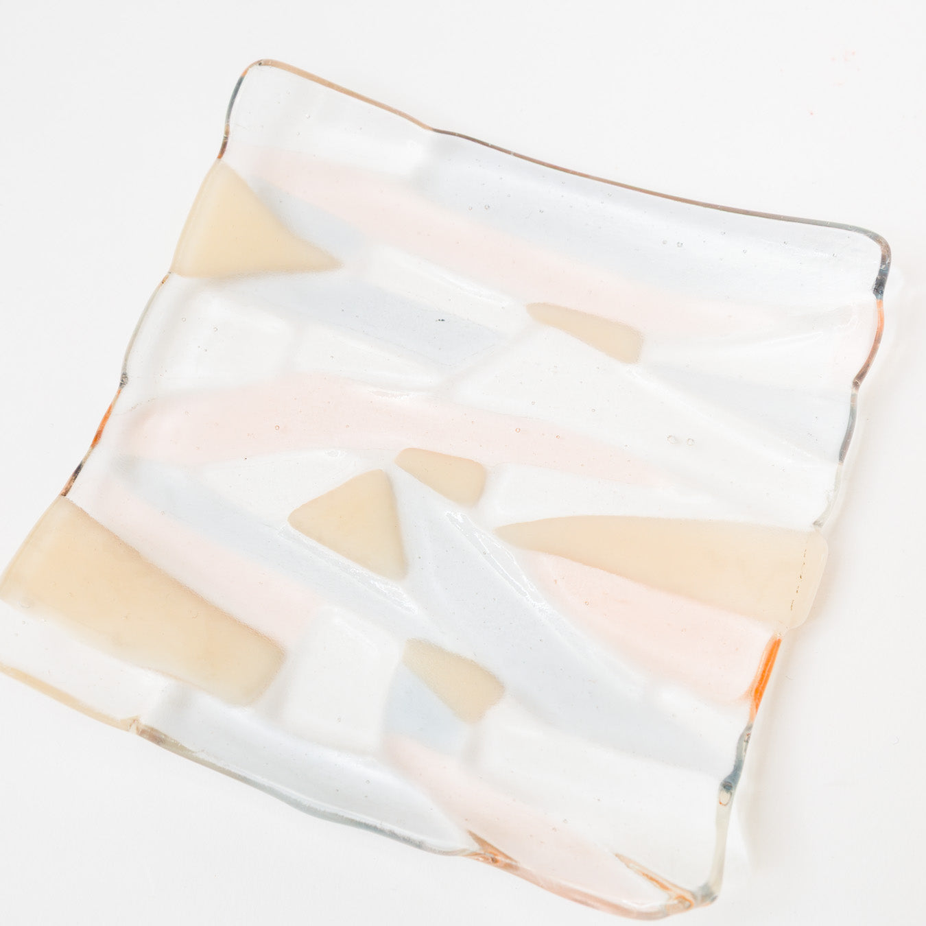 Sasaki shoko Glass works-マーブル角皿<C>