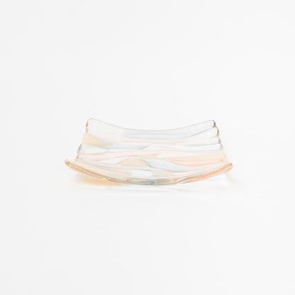 Sasaki shoko Glass works-マーブル角皿<C>