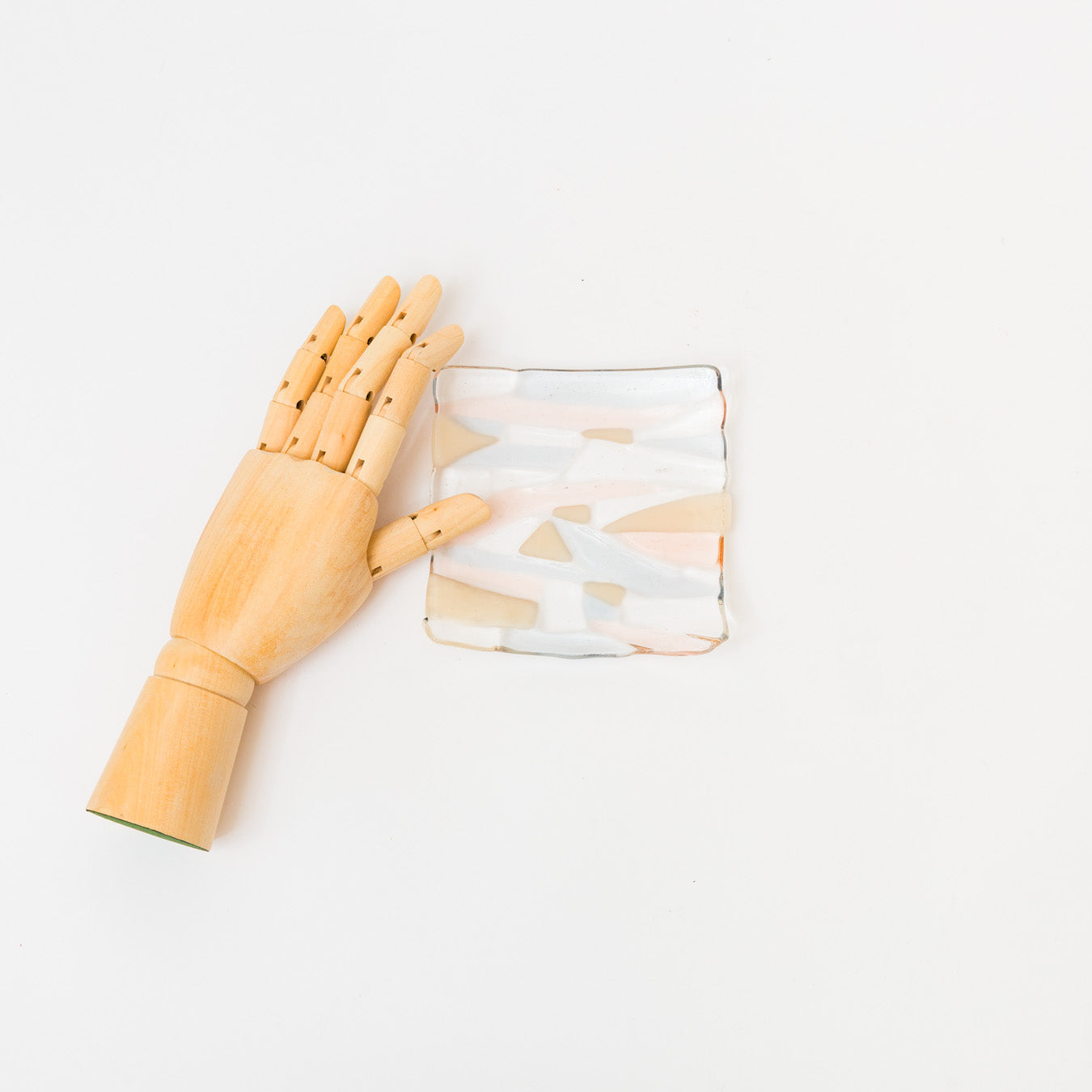 Sasaki shoko Glass works-マーブル角皿<C>