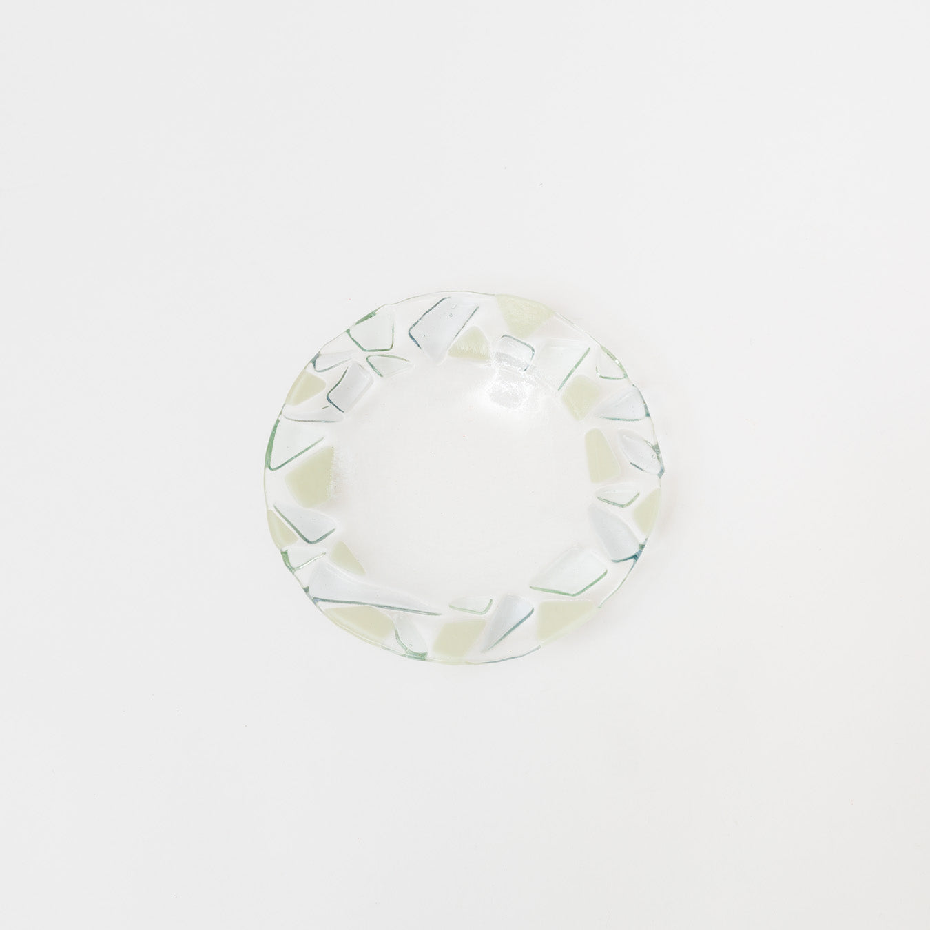 Sasaki shoko Glass works-マーブルリム皿<A>
