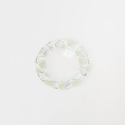 Sasaki shoko Glass works-マーブルリム皿<A>