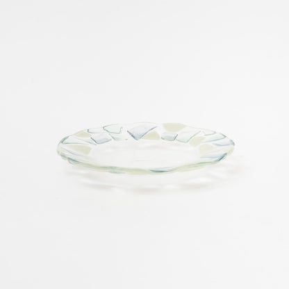 Sasaki shoko Glass works-マーブルリム皿<A>