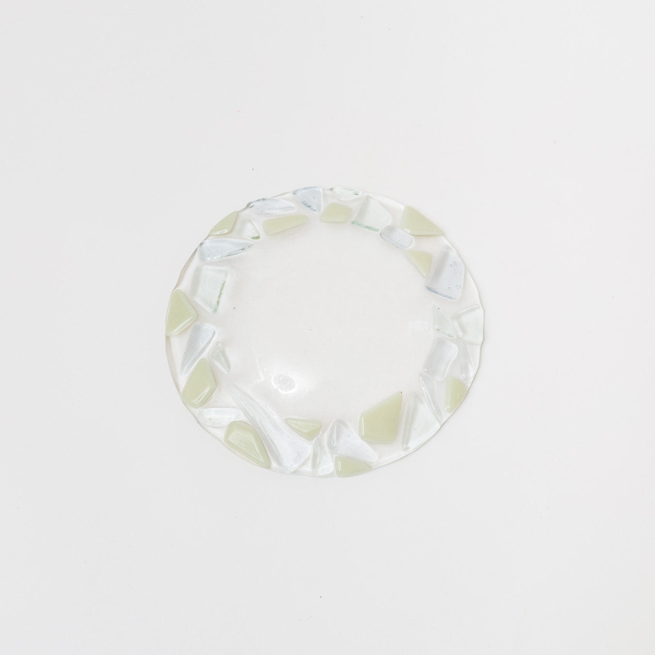 Sasaki shoko Glass works-マーブルリム皿<A>